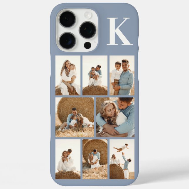 Coques Case-Mate iPhone Moderne 8 Photo Bleu Poussiéreux (Verso)