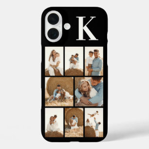 Coque Pour iPhone 16 Plus Moderne 8 Photo Noir
