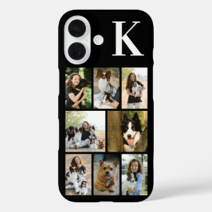 Coque Pour iPhone 16 Moderne 8 Photo Noir pour Animaux de Compagnie