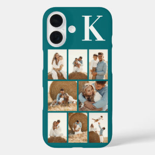 Coque Pour iPhone 16 Moderne 8 Photo Sarcelle