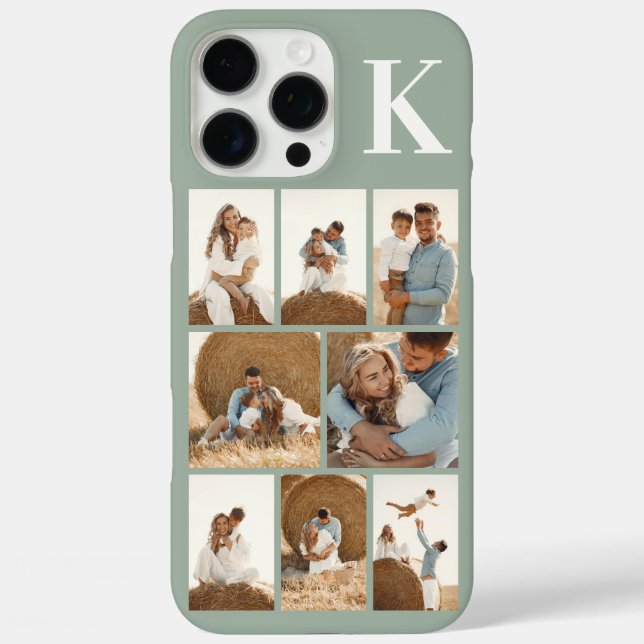 Coques Case-Mate iPhone Moderne 8 Photo Vert Sauge (Verso)