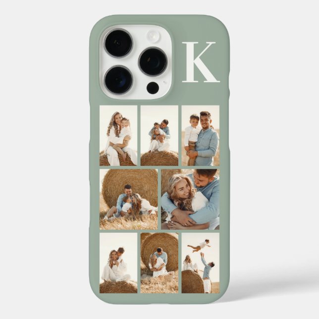 Coques Case-Mate iPhone Moderne 8 Photo Vert Sauge (Verso)