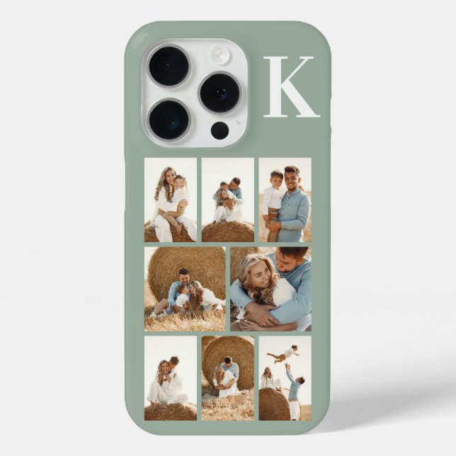 Coques Case-Mate iPhone Moderne 8 Photo Vert Sauge (Verso)