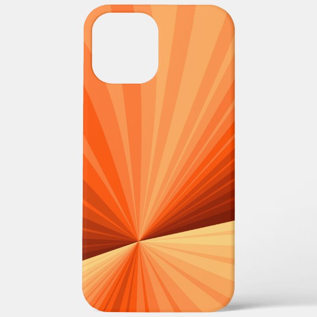 Coques Case-Mate iPhone Moderne Abstrait Graphique Fractal Orange Rouge Va (Verso)