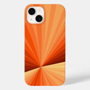 Coque Case-Mate iPhone Moderne Abstrait Graphique Fractal Orange Rouge Va