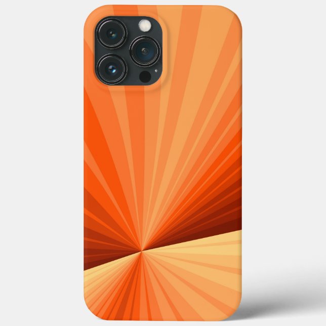 Coques Case-Mate iPhone Moderne Abstrait Graphique Fractal Orange Rouge Va (Verso)