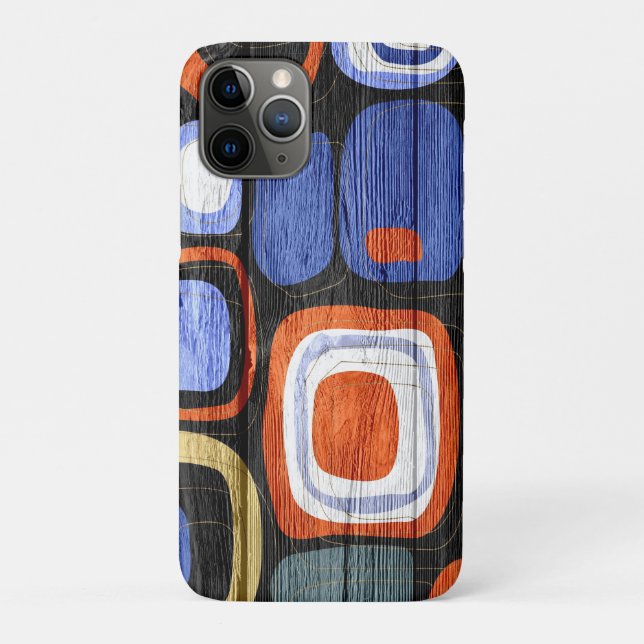 Coques Case-Mate iPhone Moderne Abstrait Pastel Wood Look Coque-Mate iPhon (Dos)