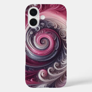 Coque Pour iPhone 16 Moderne Abstrait simple torse rose et violet