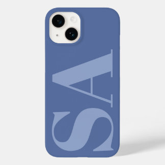 Coque Case-Mate iPhone Moderne bleu initial monogramme minimal
