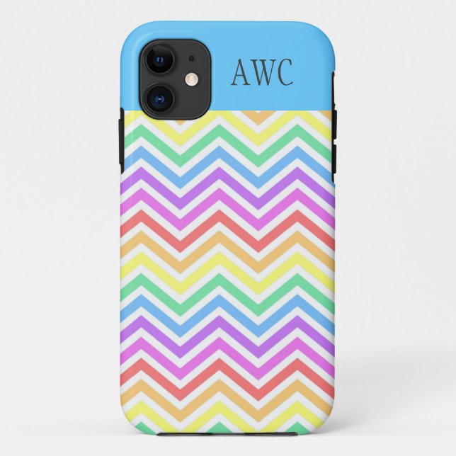 Coques Case-Mate iPhone Moderne, branché, cool chevron arc-en-ciel (Dos)