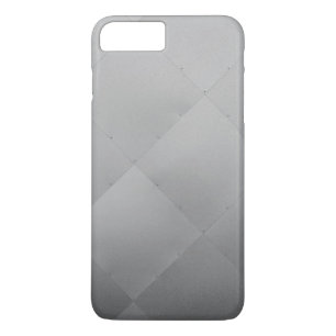 Coque iPhone 7 Plus Moderne brillant À damiers gris métallique