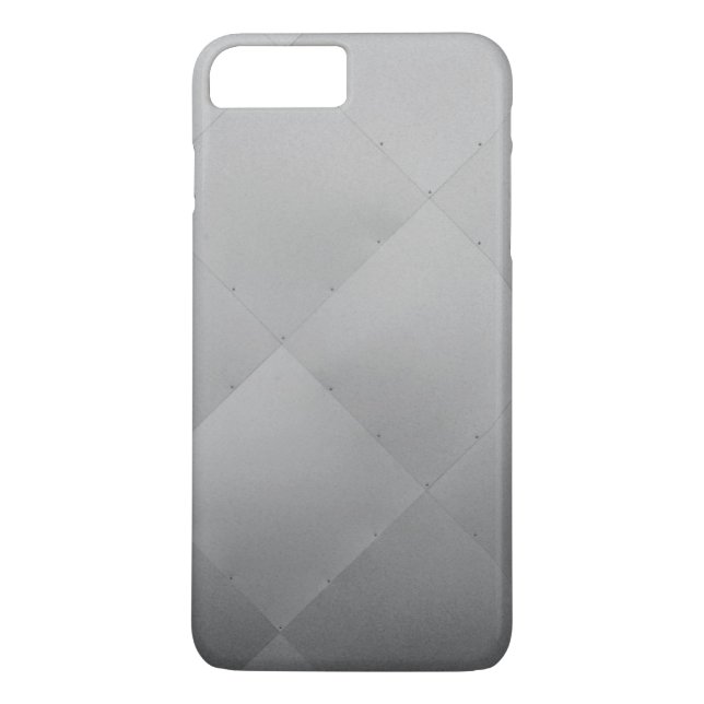 Coques Case-Mate iPhone Moderne brillant À damiers gris métallique (Dos)