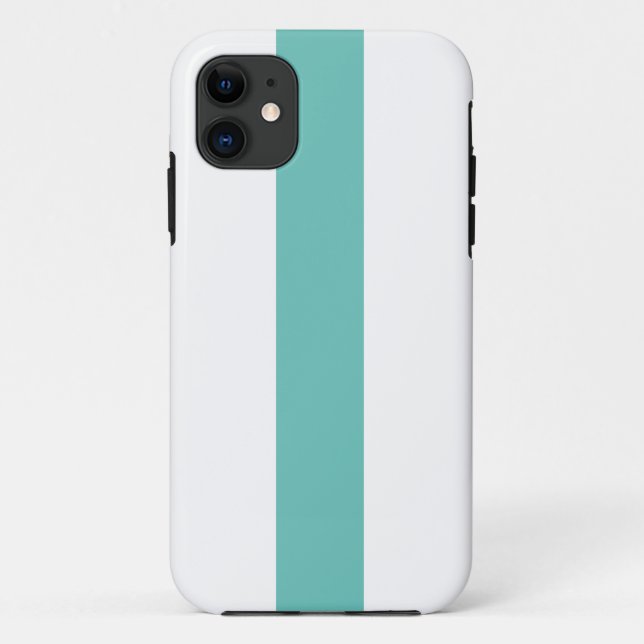 Coques Case-Mate iPhone Moderne Chic Amusant Turquoise Aqua Blanc Stripes  (Dos)