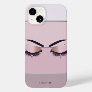 Coque Case-Mate iPhone Moderne chic rayé, cils frais