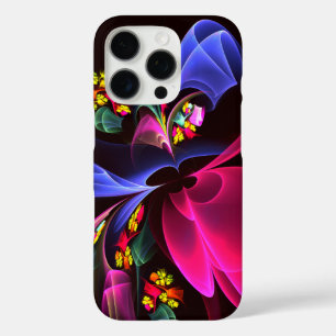 Coque iPhone 16 Pro Moderne coloré Floral Abstrait Art Motif #06