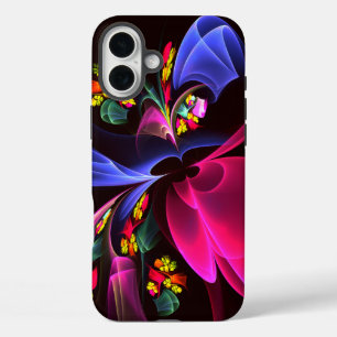 Coque Pour iPhone 16 Plus Moderne coloré Floral Abstrait Art Motif #06