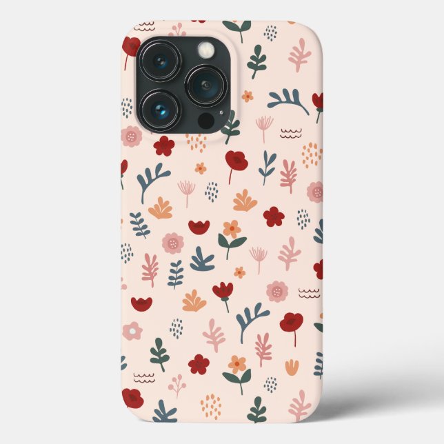 Coques Case-Mate iPhone Moderne Cute Motif esthétique Fleur (Verso)