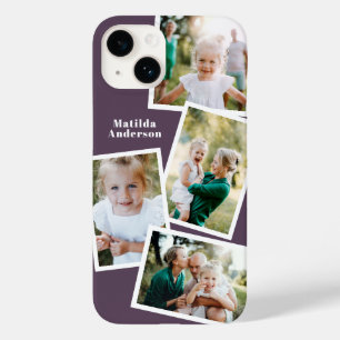 Coque Case-Mate iPhone Moderne design multi photo famille violet