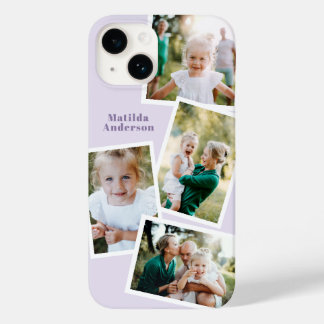 Coque Case-Mate iPhone Moderne design multi photo famille violet girly
