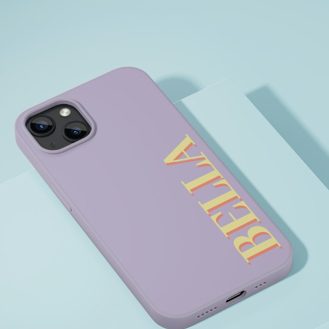 Coques Case-Mate iPhone Moderne doux violet initial minimal contemporain (Créateur téléchargé)