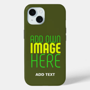 COQUE Case-Mate iPhone MODERNE ÉDITABLE ARMÉE VERT IMAGE MODÈLE TEXTE