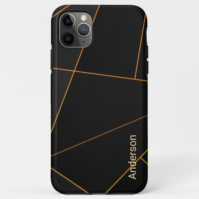 Coques Case-Mate iPhone Moderne Élégant Monogramme Ligne Rétro (Dos)