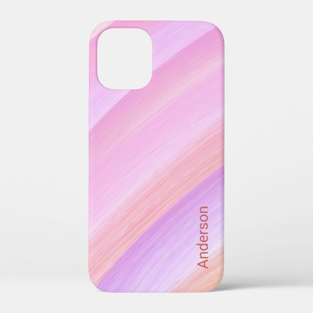 Coques Case-Mate iPhone Moderne Élégant Monogramme Ligne Rétro (Verso)