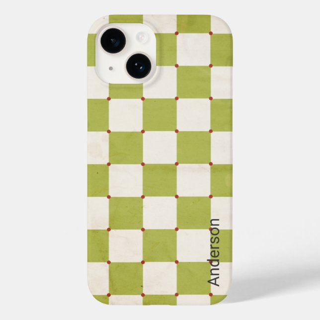 Coques Case-Mate iPhone Moderne Élégant Monogramme Ligne Rétro (Verso)