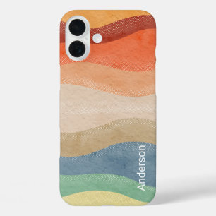 Coque Pour iPhone 16 Plus Moderne Élégant Monogramme Ligne Rétro