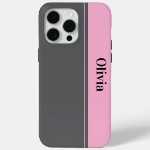 Coque Case-Mate iPhone Moderne élégant simple rose gris minimaliste