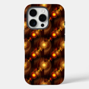 Coque iPhone 16 Pro Moderne élégante décoration abstraite bohème en or