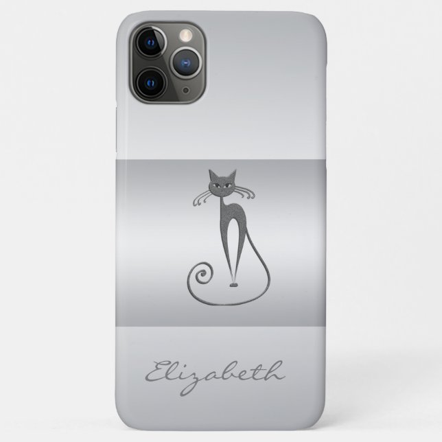 Coques Case-Mate iPhone Moderne Élégante Féminine, Chat (Dos)