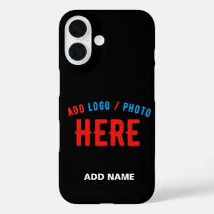COQUE POUR iPhone 16 MODERNE ET MODERNE PERSONNALISABLE NOIR VÉRIFIÉ