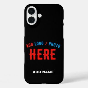 COQUE POUR iPhone 16 PLUS MODERNE ET MODERNE PERSONNALISABLE NOIR VÉRIFIÉ