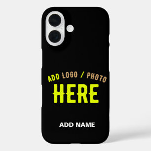 COQUE POUR iPhone 16 MODERNE ET MODERNE PERSONNALISABLE NOIR VÉRIFIÉ