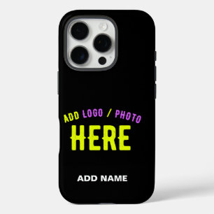 COQUE iPhone 16 PRO MODERNE ET MODERNE PERSONNALISABLE NOIR VÉRIFIÉ