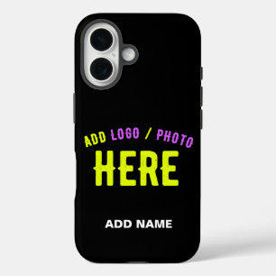 COQUE POUR iPhone 16 MODERNE ET MODERNE PERSONNALISABLE NOIR VÉRIFIÉ