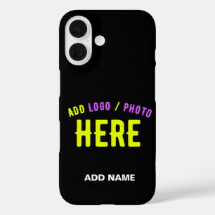 COQUE POUR iPhone 16 MODERNE ET MODERNE PERSONNALISABLE NOIR VÉRIFIÉ