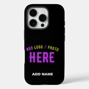 COQUE iPhone 16 PRO MODERNE ET MODERNE PERSONNALISABLE NOIR VÉRIFIÉ