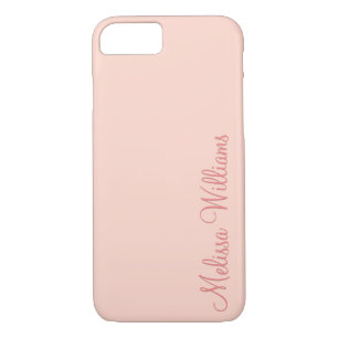 Case-Mate iPhone Case Moderne Feminine Solide Rose Soft Script Nom perso
