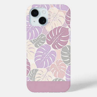 Coque Case-Mate iPhone Moderne feuilles de Monstera tropicales en lilas p