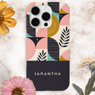 Coque iPhone 16 Pro Moderne géométrique bohème personnalisé milieu de