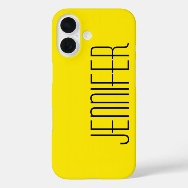 Coques Case-Mate iPhone Moderne, Lumineux Chaud Jaune, Personnalisé Grand  (Verso)