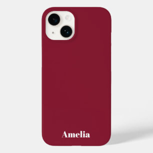 Coque Case-Mate iPhone moderne marron blanc écriture Nom personnalisé