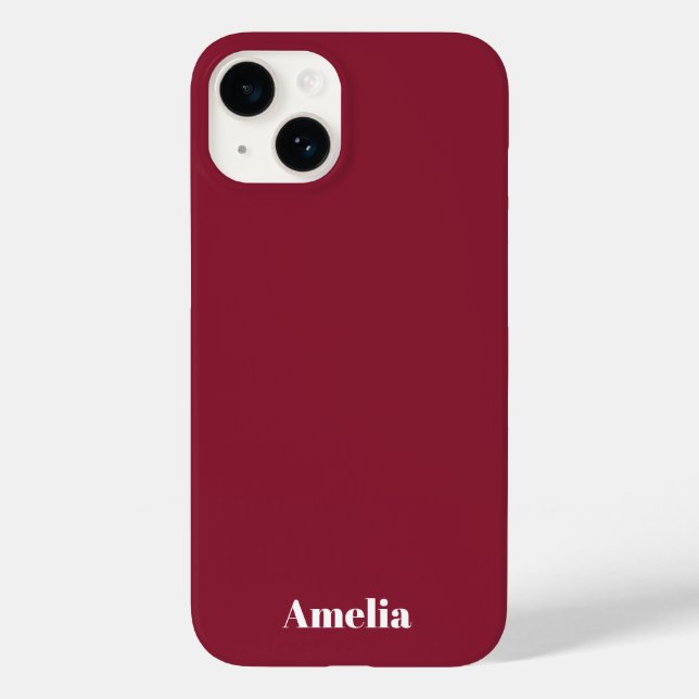 Coques Case-Mate iPhone moderne marron blanc écriture Nom personnalisé  (Verso)