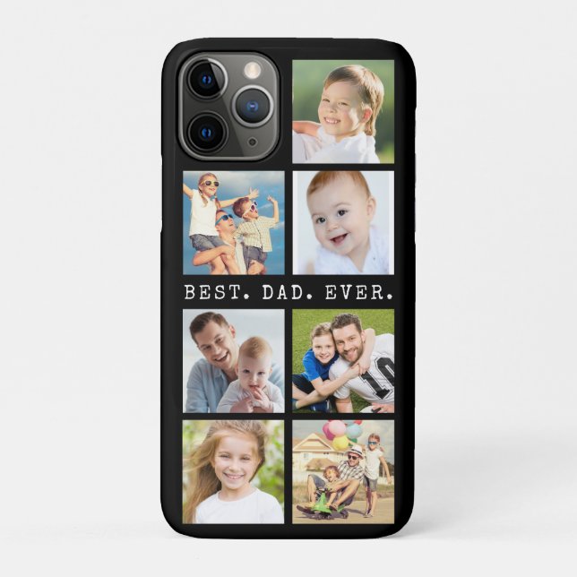 Coques Case-Mate iPhone Moderne MEILLEUR PÈRE JAMAIS 7 Photos Personnalisé (Dos)