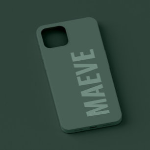 Coque Case-Mate iPhone Moderne minima typographie sauge vert élégant