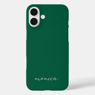Coque Pour iPhone 16 Plus Moderne Minimaliste Écriture Manuscrite Vert Chass