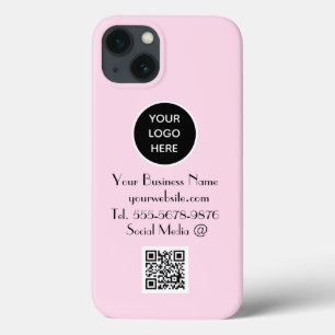 Case-Mate iPhone Case Moderne minimaliste rose logo personnalisé QR Code