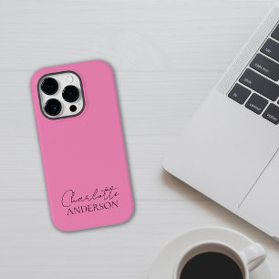 Coque Case-Mate iPhone Moderne minimaliste Simple Nom élégant Rose